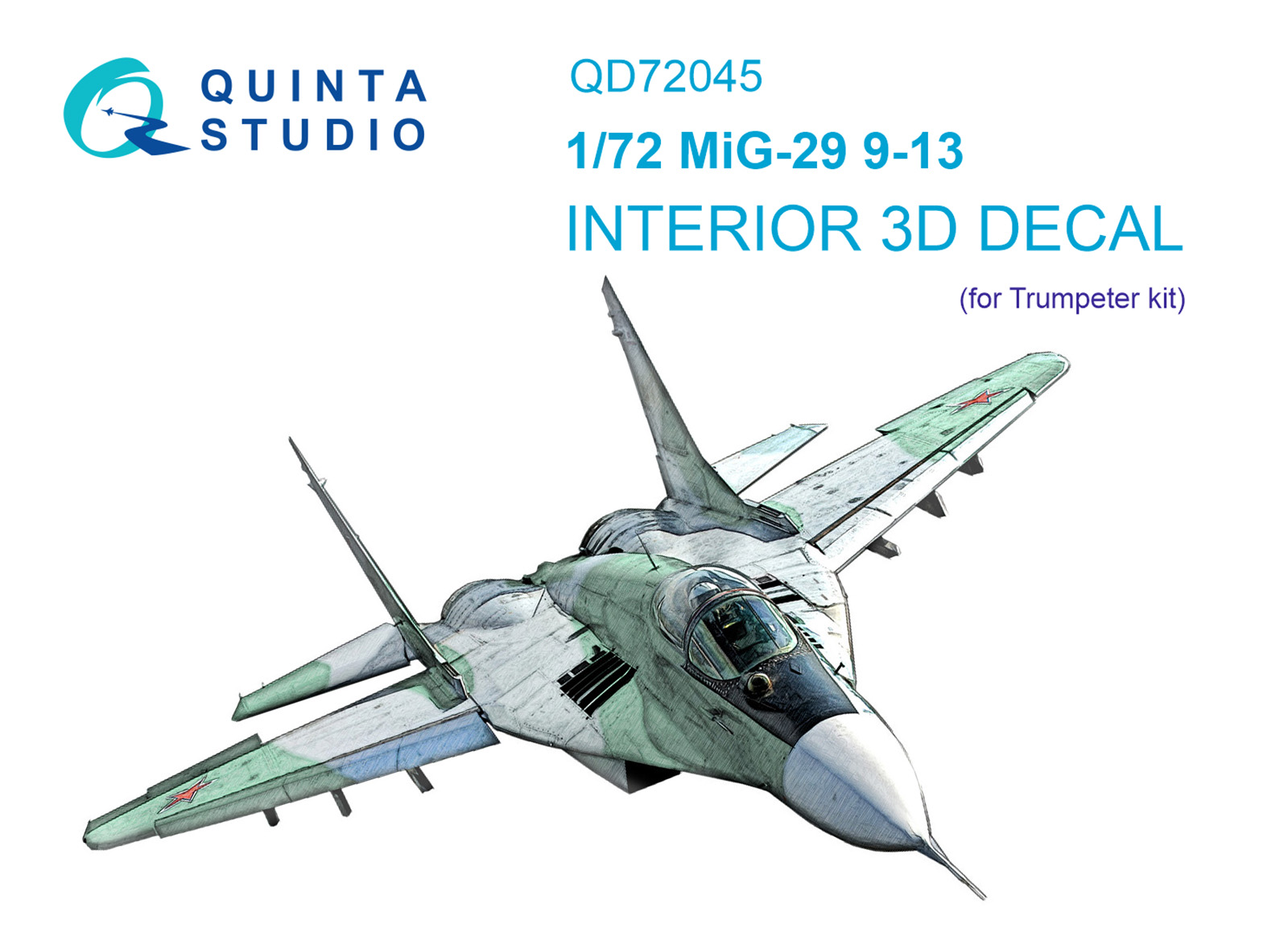 Quinta Studio 1/72 MiG-29 9-13 3D Interior decal #72045 (Trumpeter)
